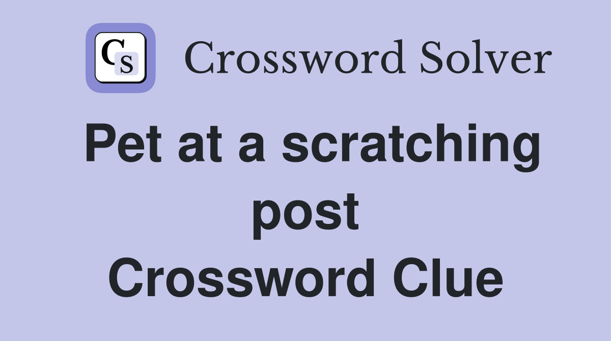 Pet at a scratching post Crossword Clue