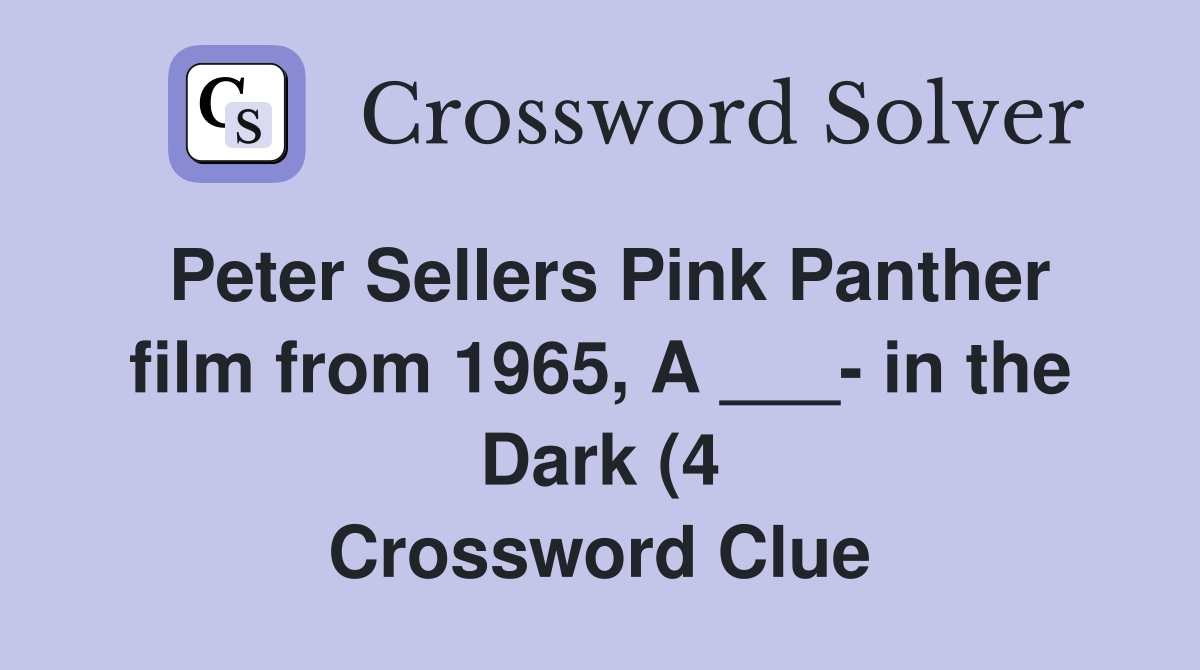 Peter Sellers Pink Panther film from 1965 A in the Dark (4 Peter Sellers Pink Panther film from 1965 A in the Dark (4