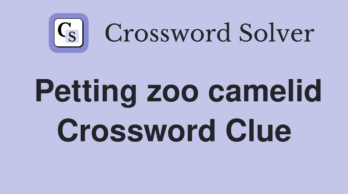 Petting zoo camelid Crossword Clue