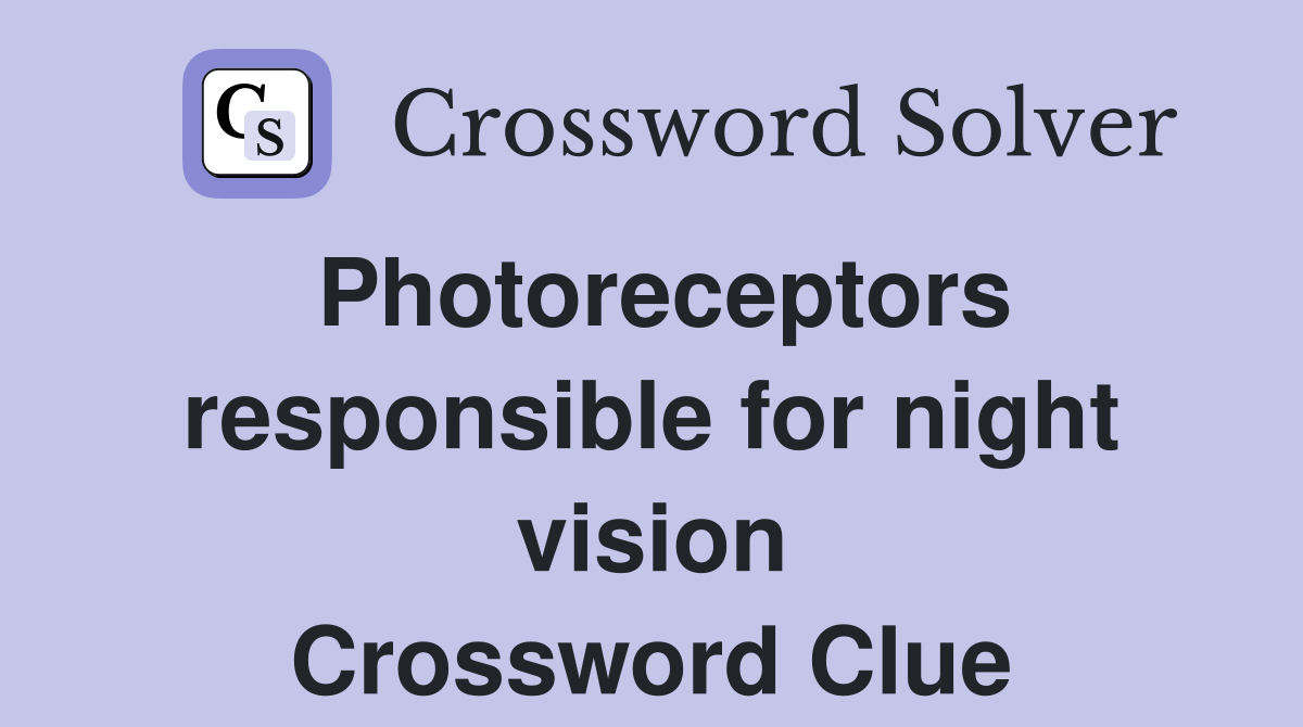Photoreceptors responsible for night vision Crossword Clue