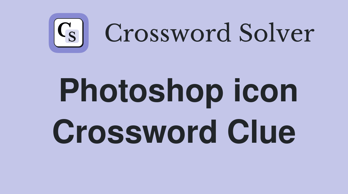 Photoshop icon Crossword Clue