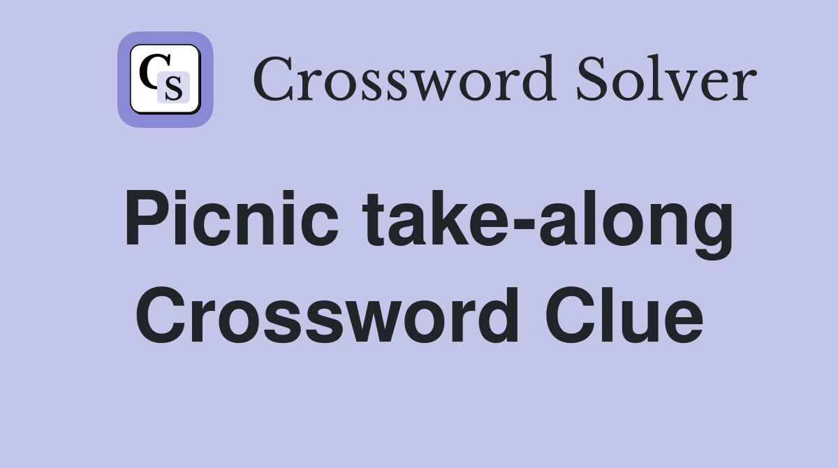 Picnic take-along Crossword Clue