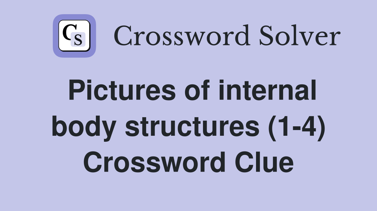 Pictures of internal body structures (1-4) Crossword Clue