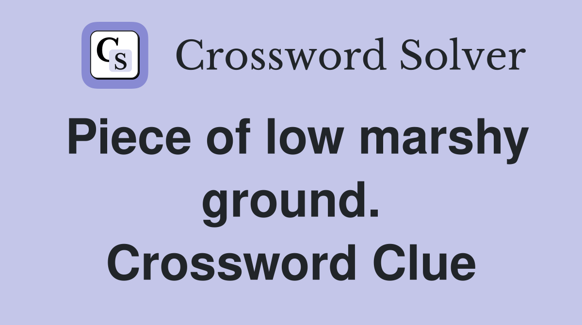 Piece of low marshy ground. Crossword Clue