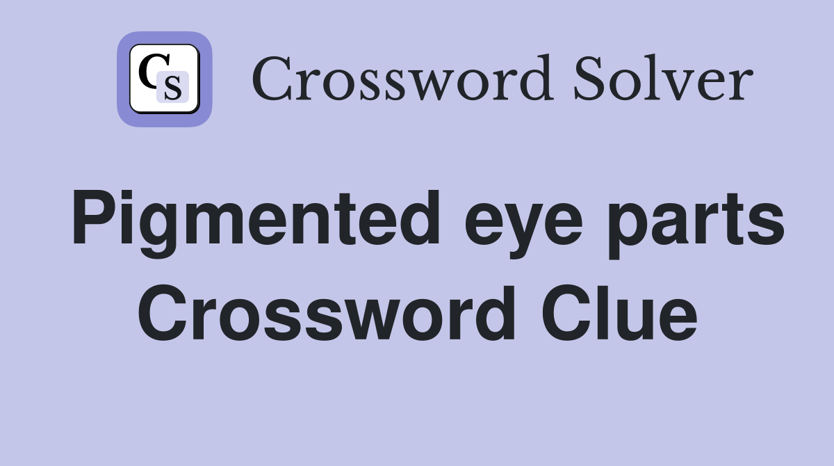 Pigmented eye parts Crossword Clue