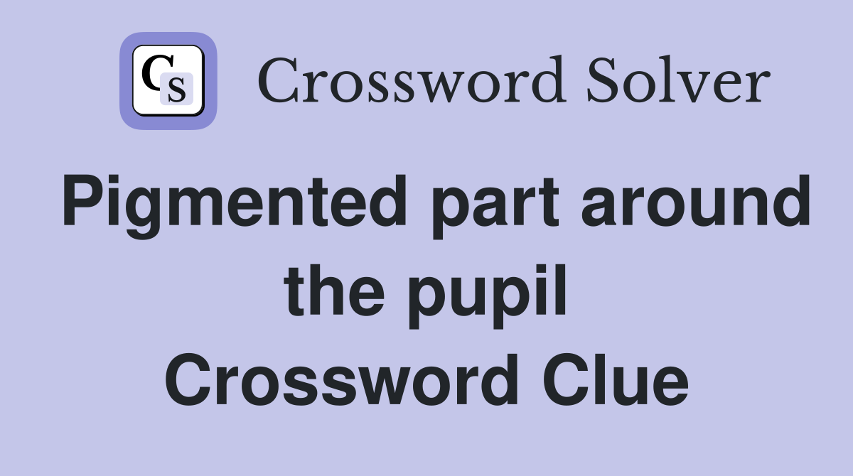 Pigmented part around the pupil Crossword Clue