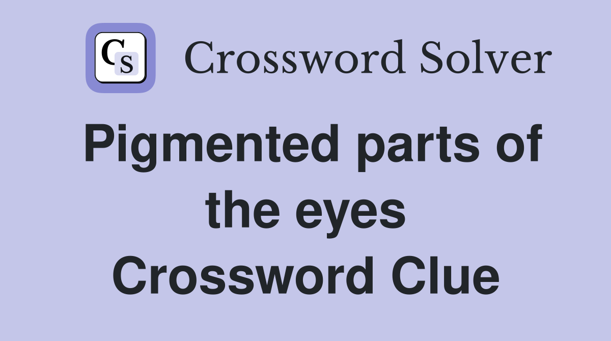 Pigmented parts of the eyes Crossword Clue