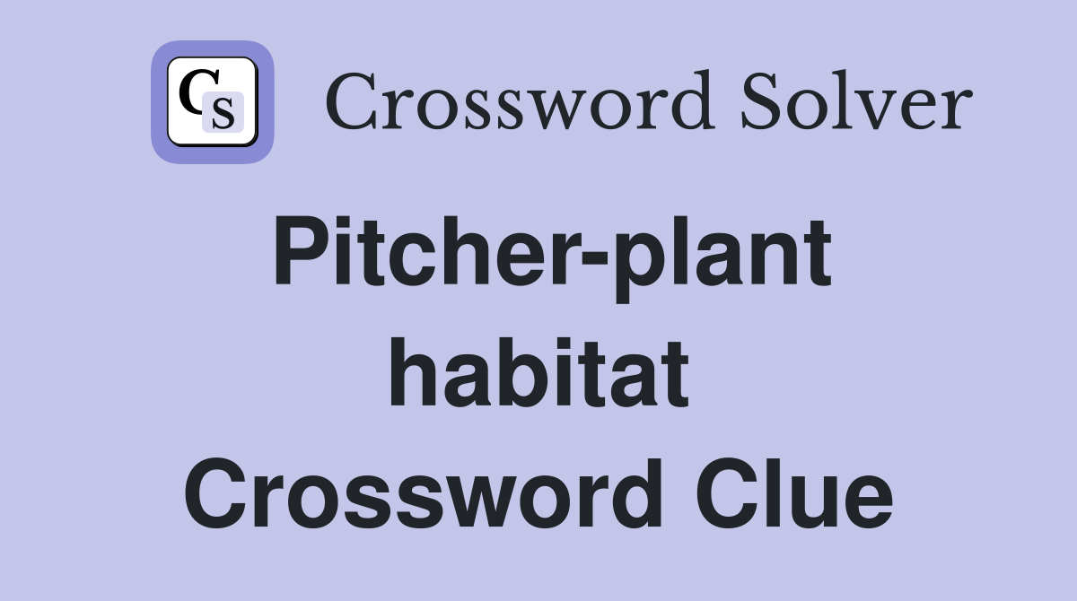 Pitcher-plant habitat Crossword Clue
