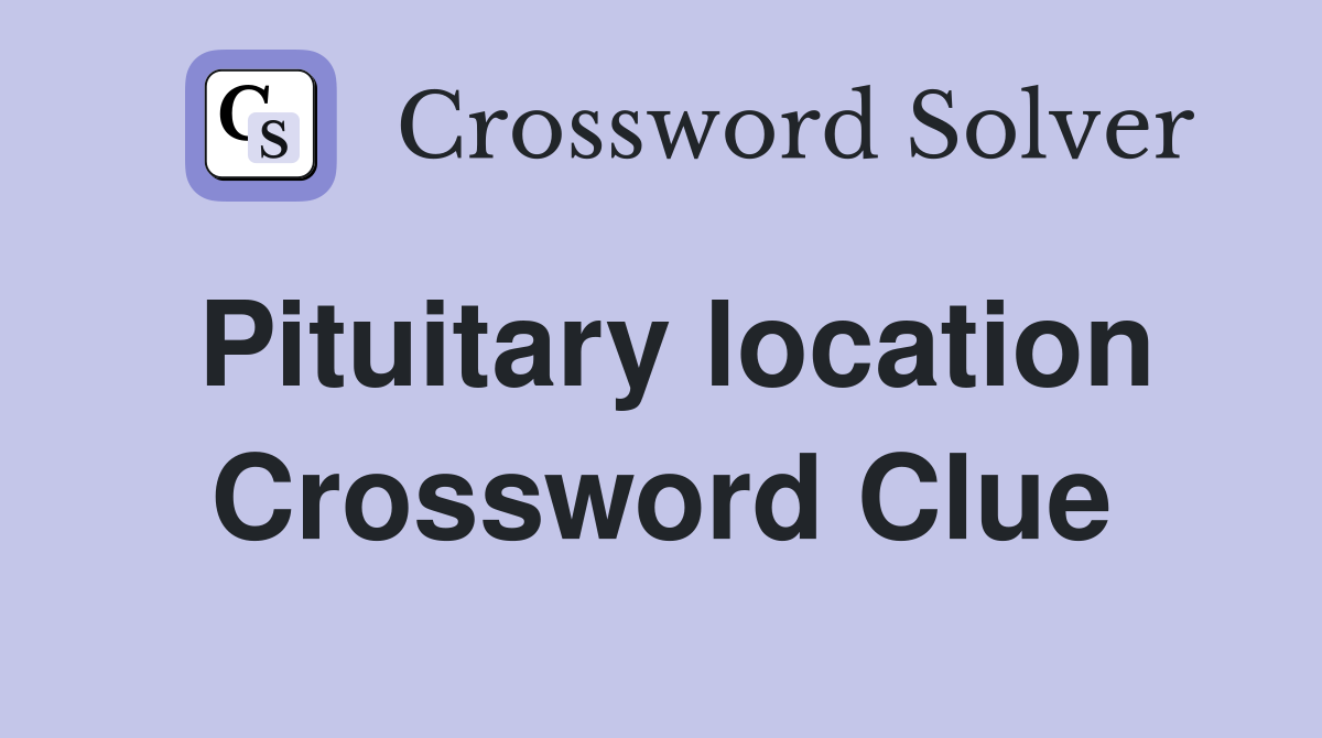 Pituitary location Crossword Clue