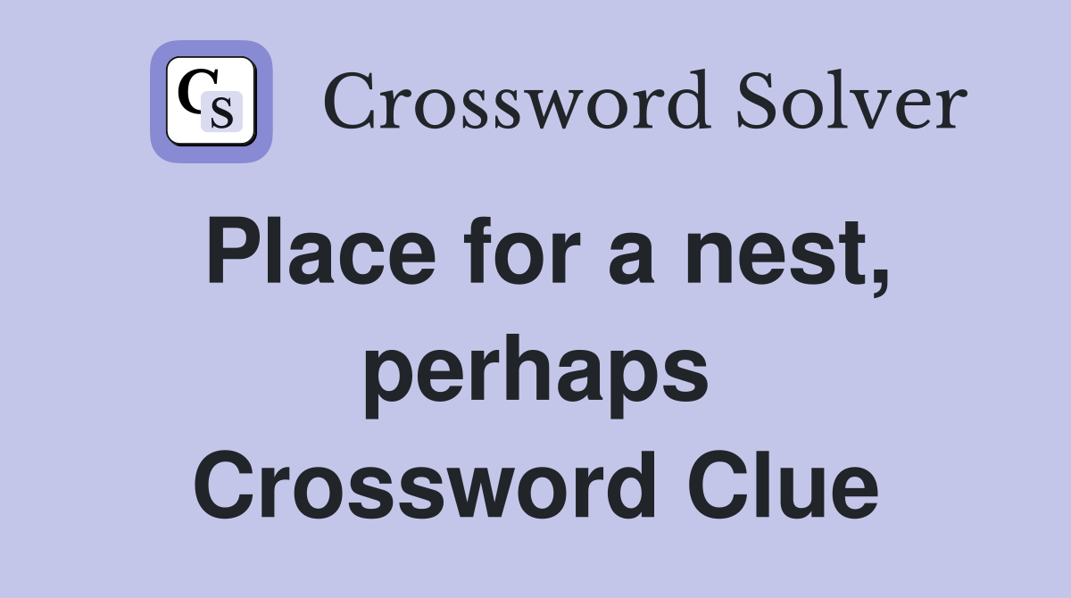 Place for a nest, perhaps Crossword Clue