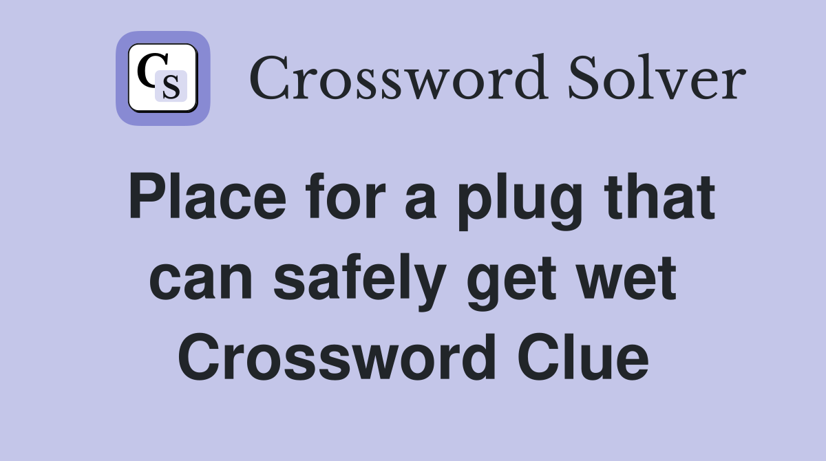 Place for a plug that can safely get wet Crossword Clue