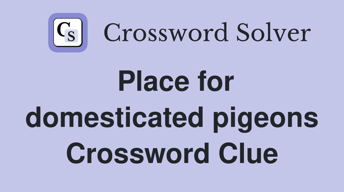Place for domesticated pigeons Crossword Clue