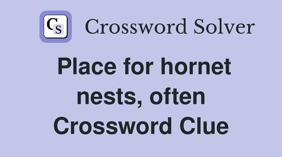 Place for hornet nests, often Crossword Clue