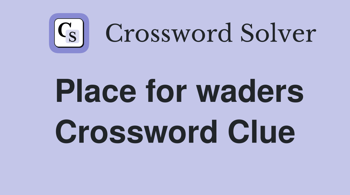 Place for waders Crossword Clue