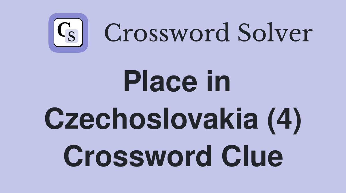 Place in Czechoslovakia (4) Crossword Clue