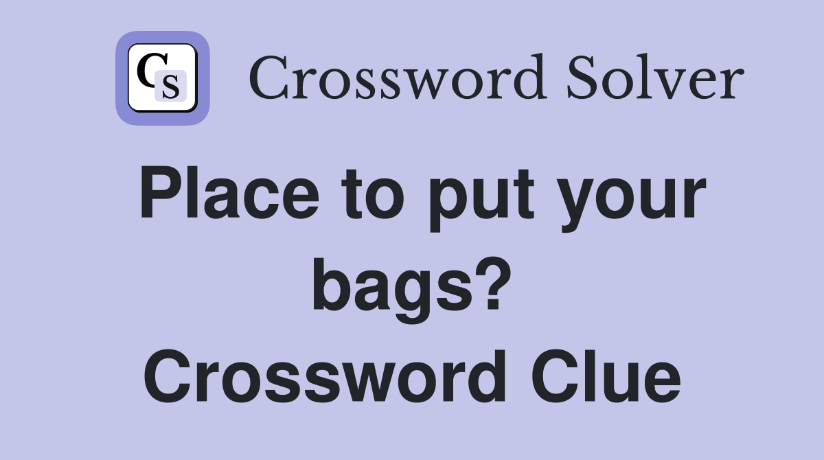 Place to put your bags? Crossword Clue