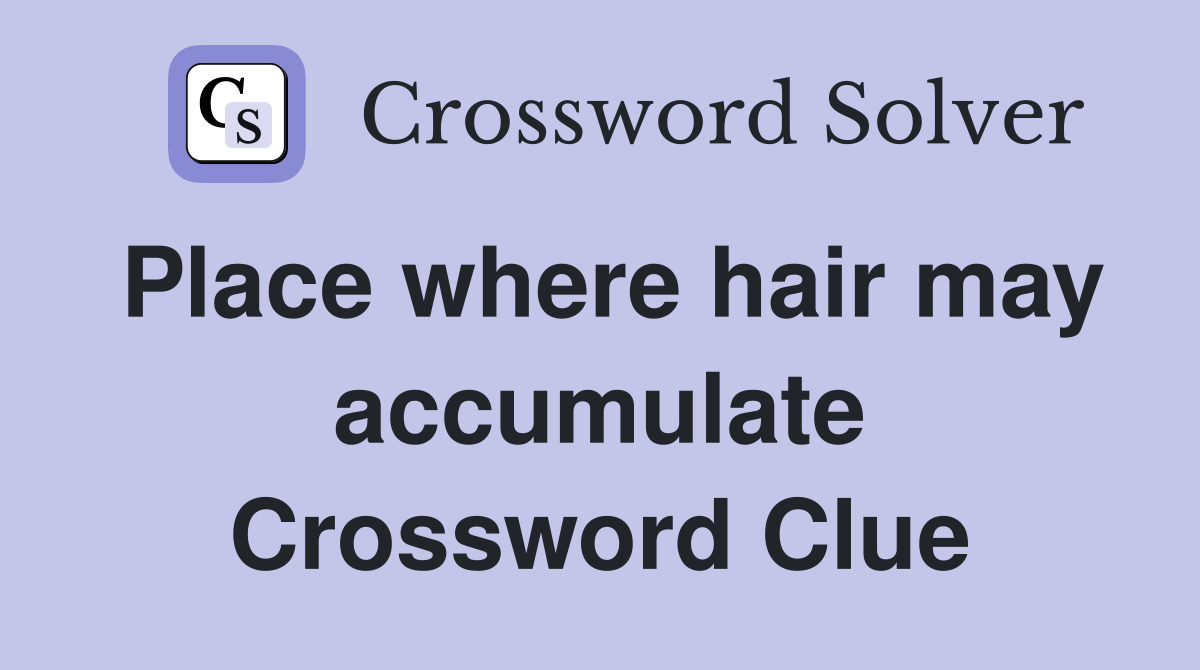Place where hair may accumulate Crossword Clue