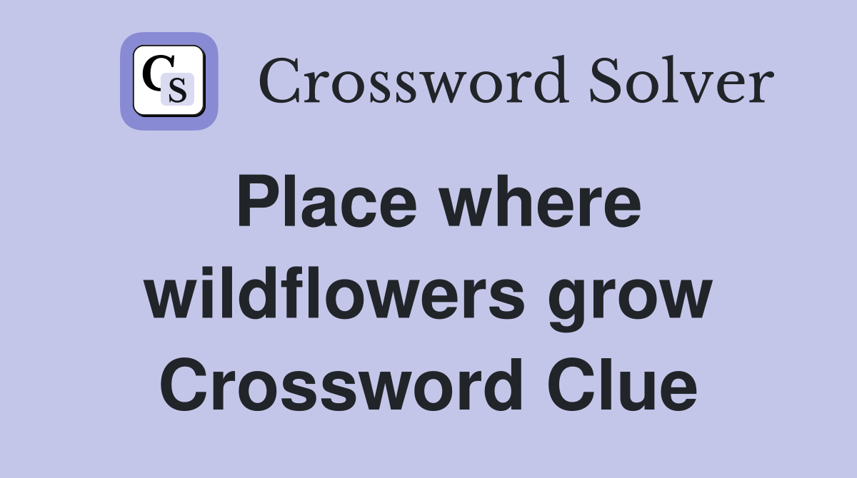 Place where wildflowers grow Crossword Clue