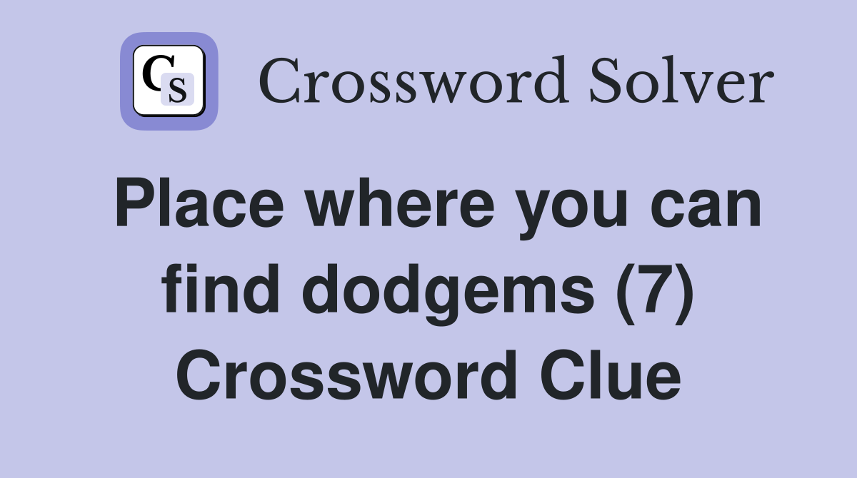 Place where you can find dodgems (7) Crossword Clue