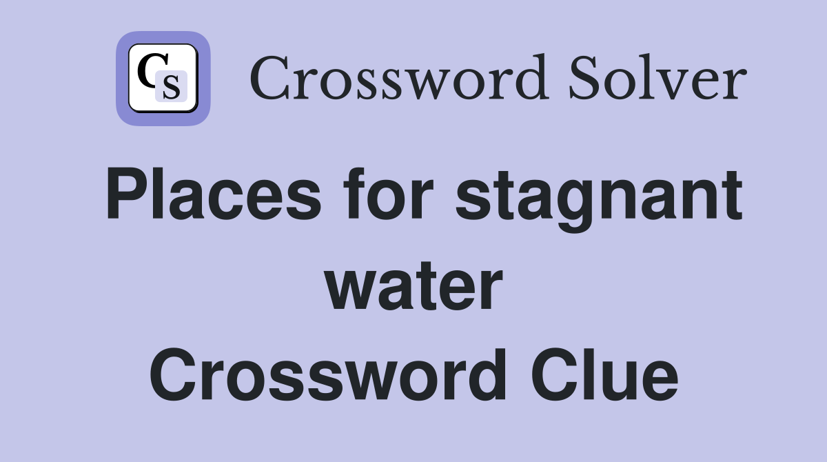 Places for stagnant water Crossword Clue