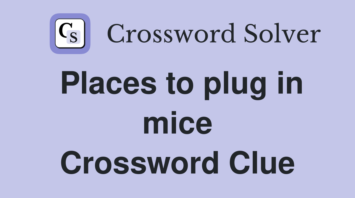 Places to plug in mice Crossword Clue