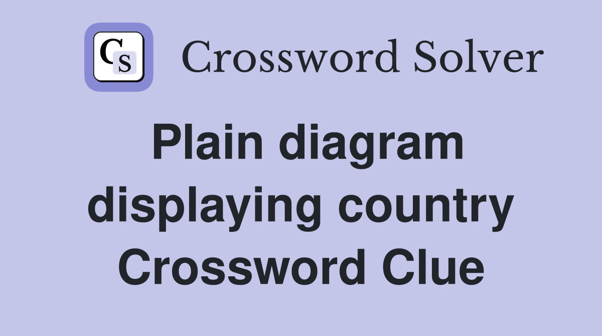 Plain diagram displaying country Crossword Clue