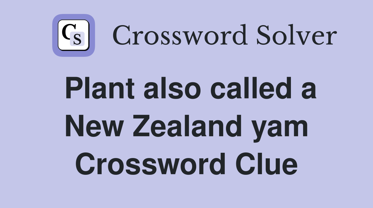 Plant also called a New Zealand yam Crossword Clue