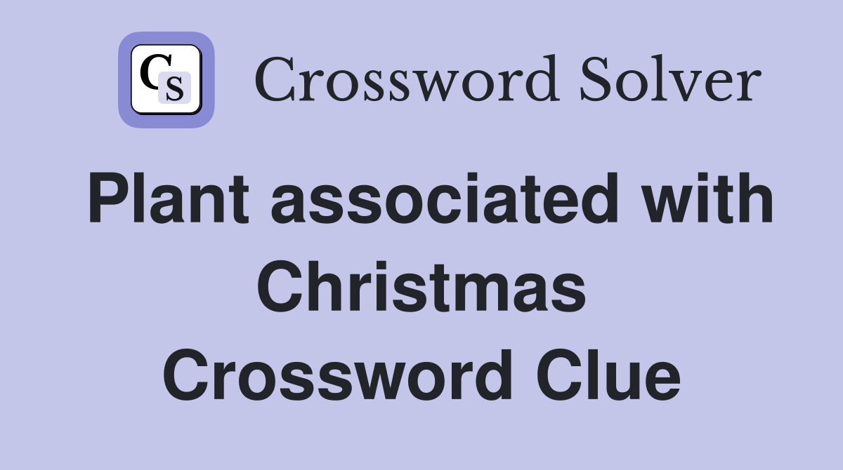 Plant associated with Christmas Crossword Clue