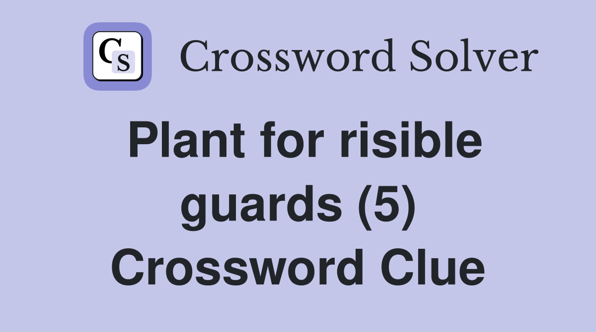 Plant for risible guards (5) Crossword Clue