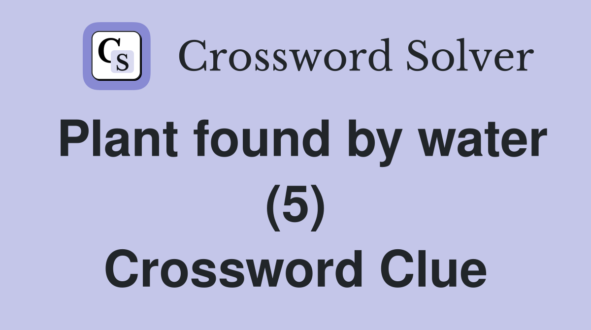 Plant found by water (5) Crossword Clue