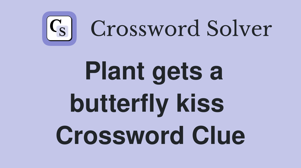 Plant gets a butterfly kiss  Crossword Clue