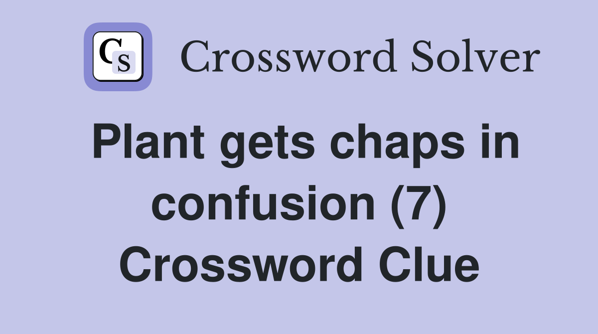 Plant gets chaps in confusion (7) Crossword Clue