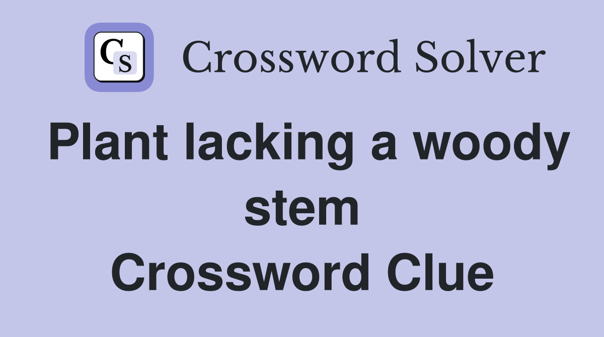 Plant lacking a woody stem Crossword Clue