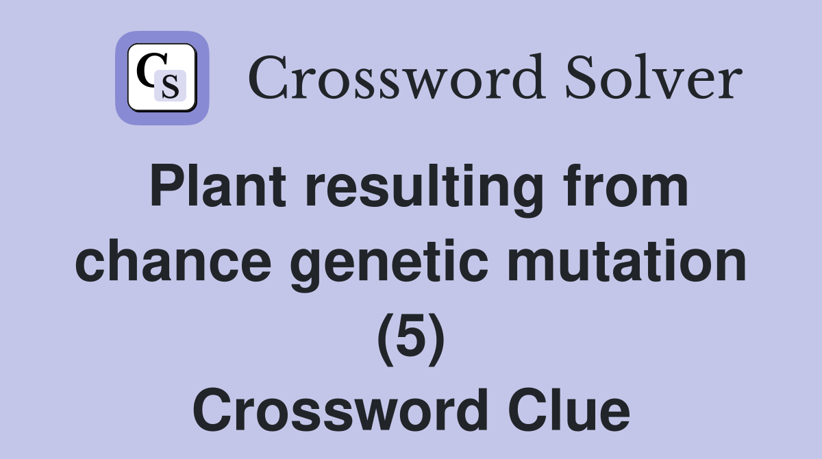 Plant resulting from chance genetic mutation (5) Crossword Clue