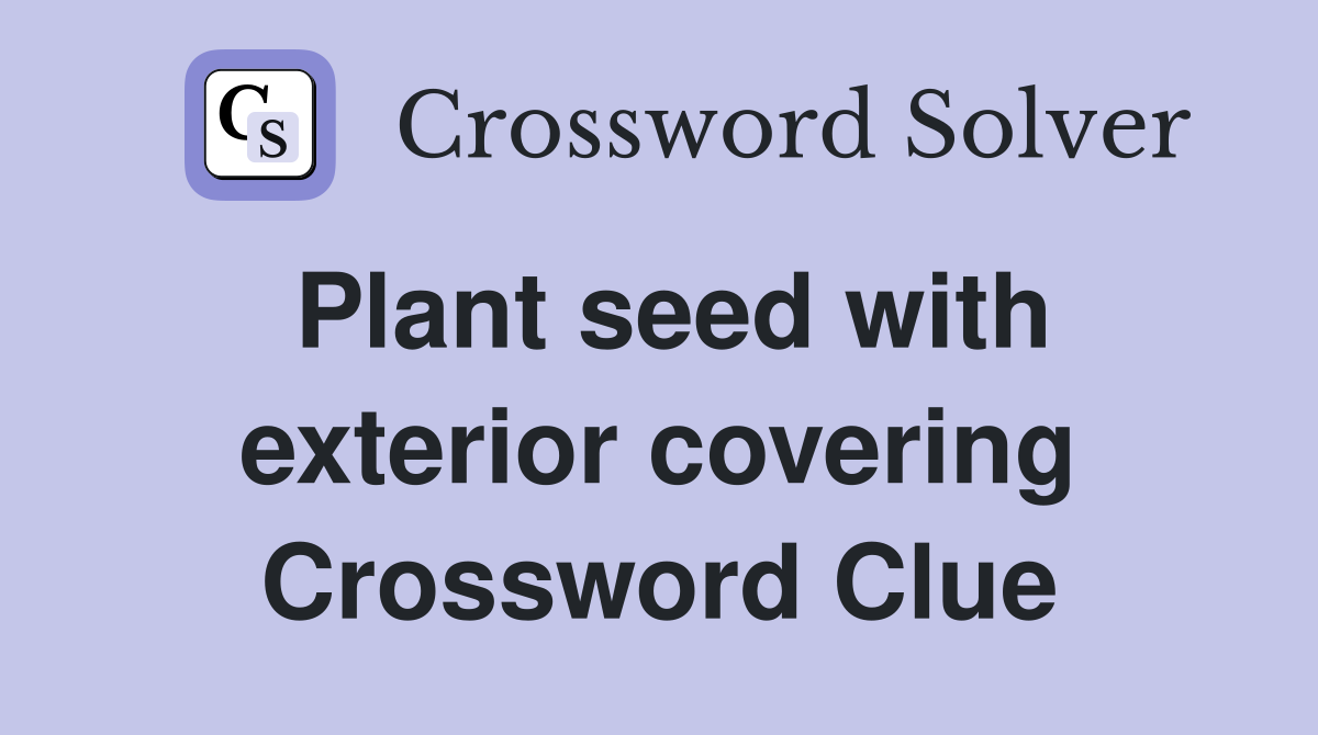 Plant seed with exterior covering Crossword Clue