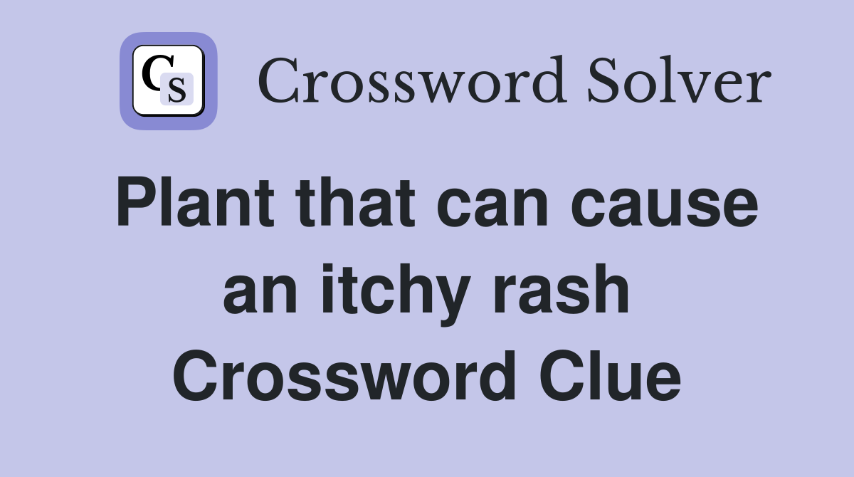 Plant that can cause an itchy rash Crossword Clue