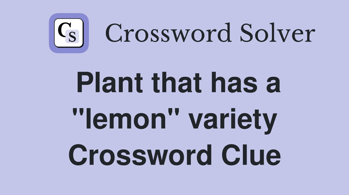 Plant that has a "lemon" variety Crossword Clue