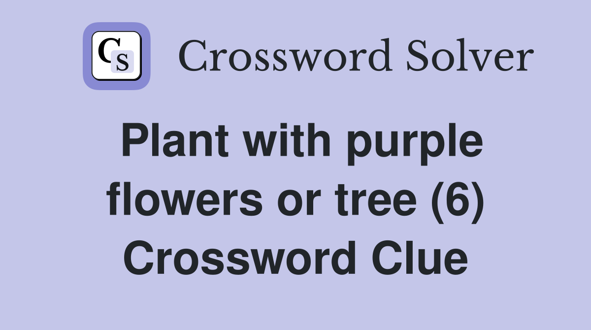 Plant with purple flowers or tree (6) Crossword Clue