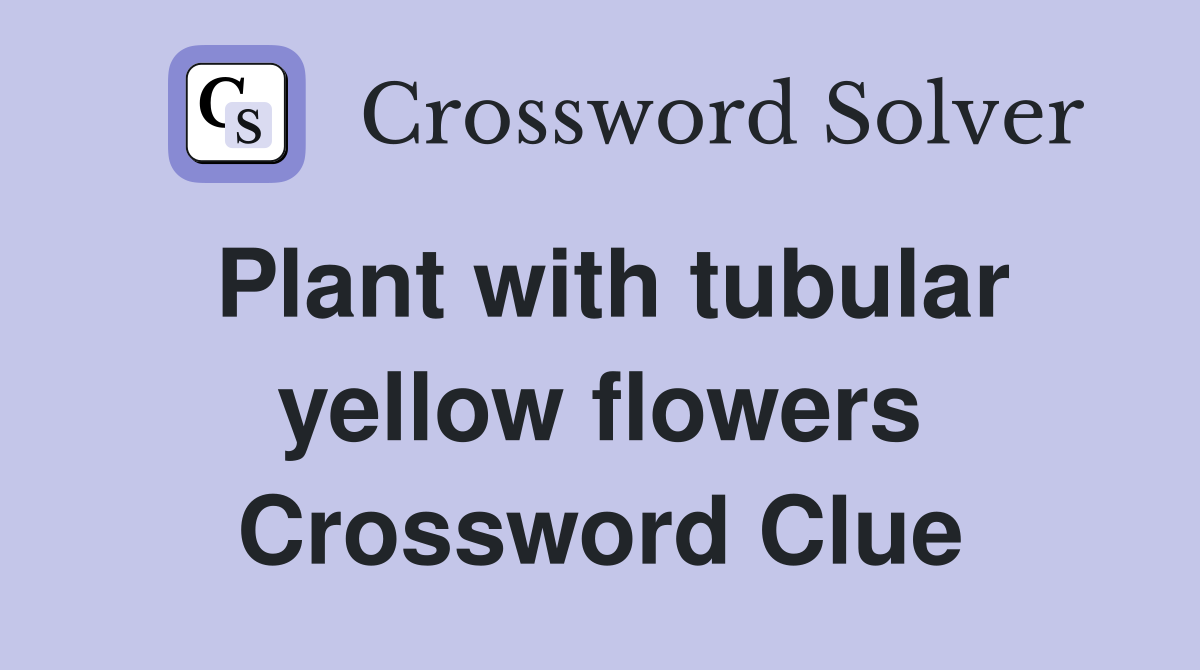 Plant with tubular yellow flowers Crossword Clue