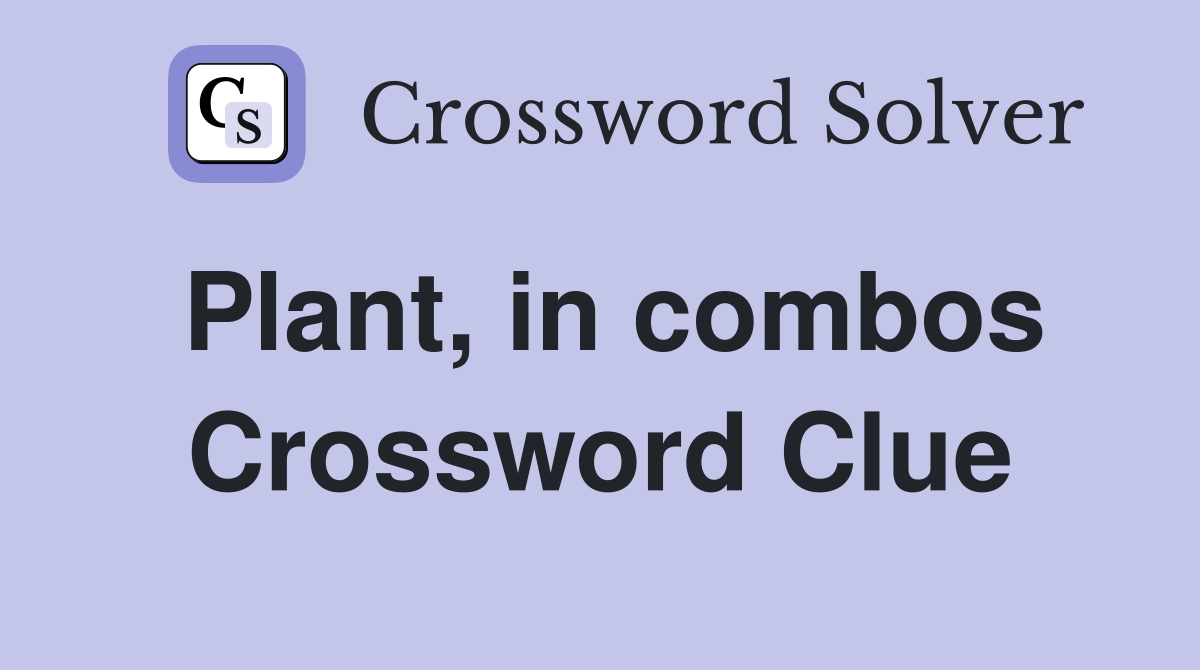 Plant, in combos Crossword Clue
