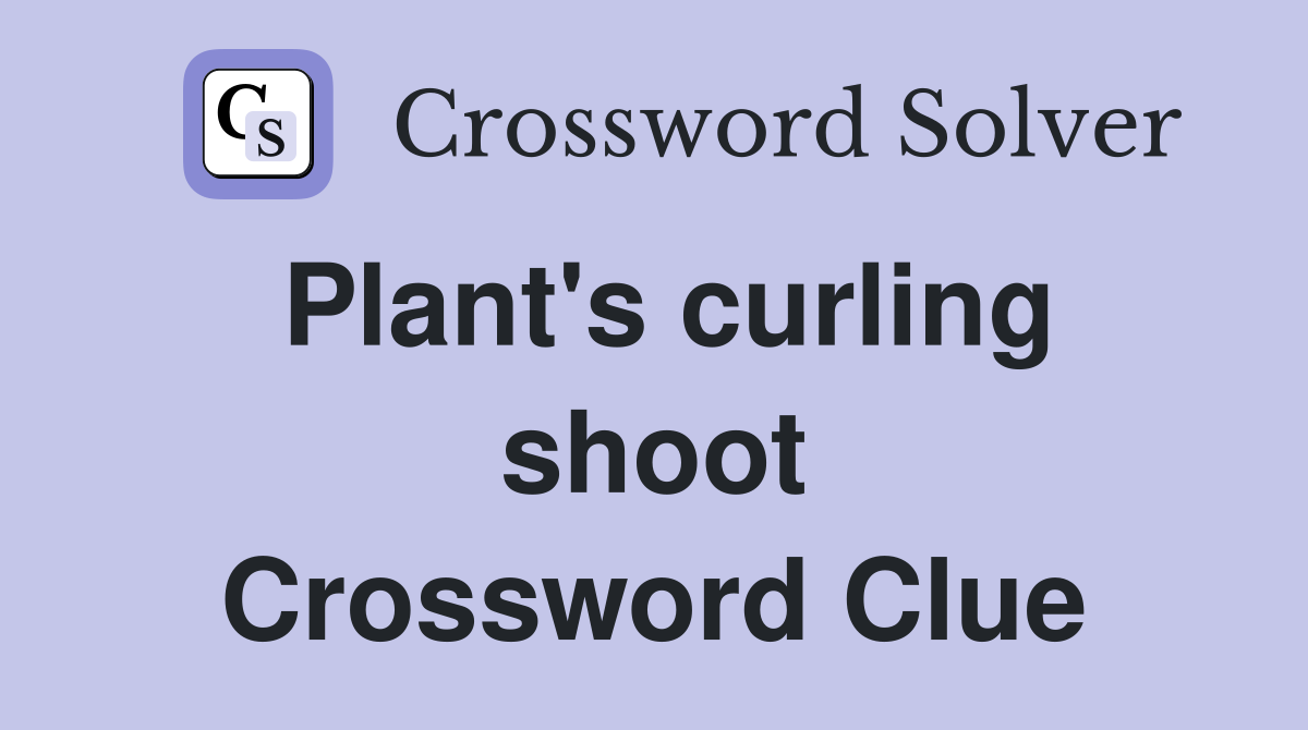 Plant's curling shoot Crossword Clue