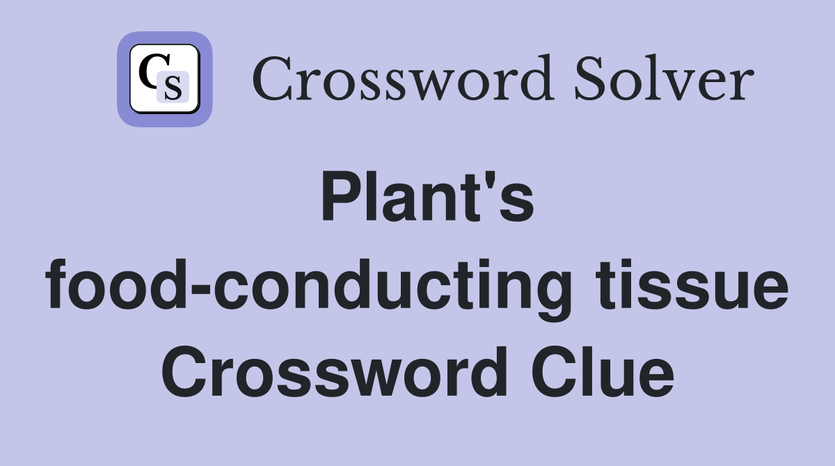Plant's food-conducting tissue Crossword Clue