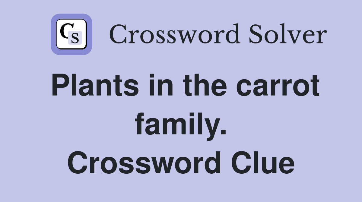 Plants in the carrot family. Crossword Clue