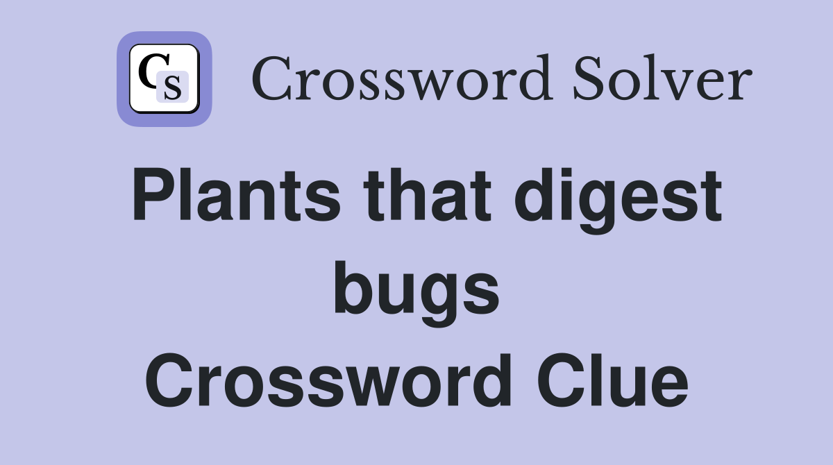 Plants that digest bugs Crossword Clue