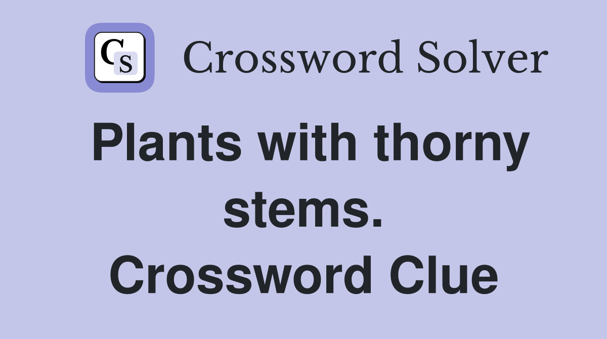 Plants with thorny stems. Crossword Clue