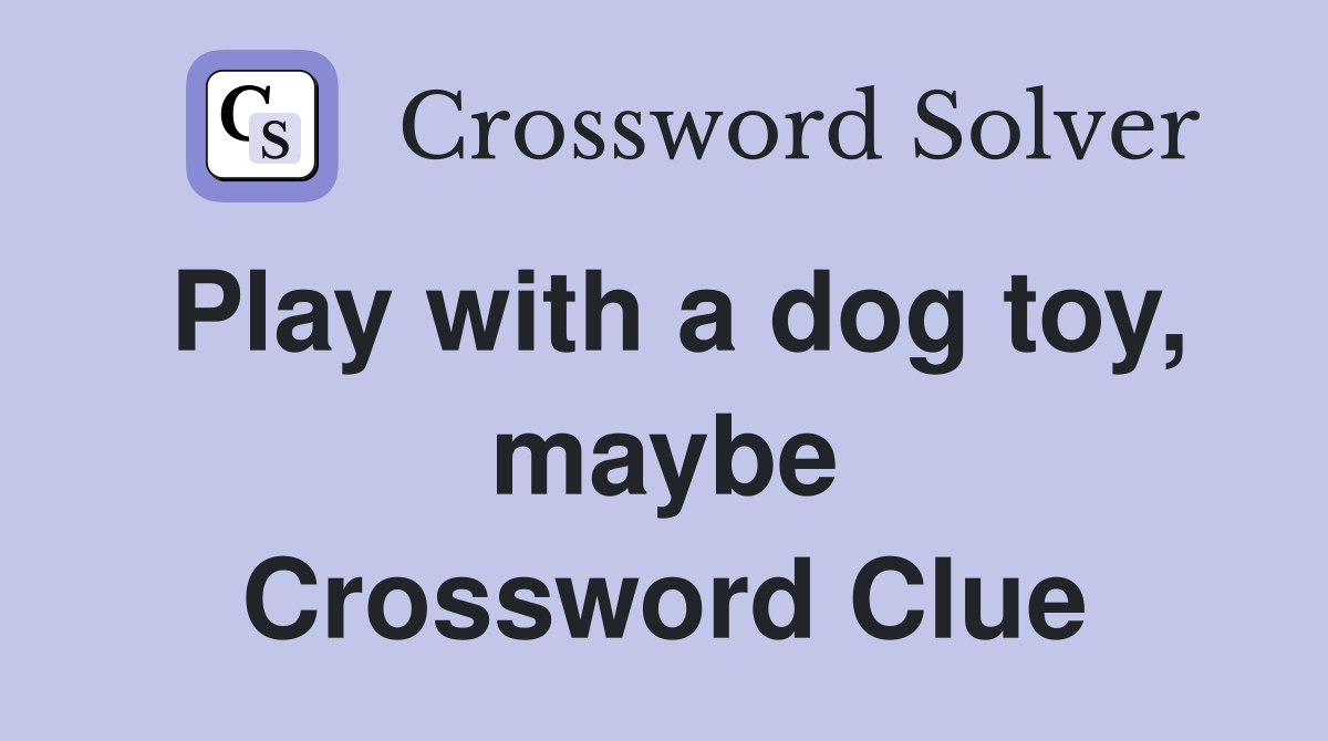Play with a dog toy, maybe Crossword Clue