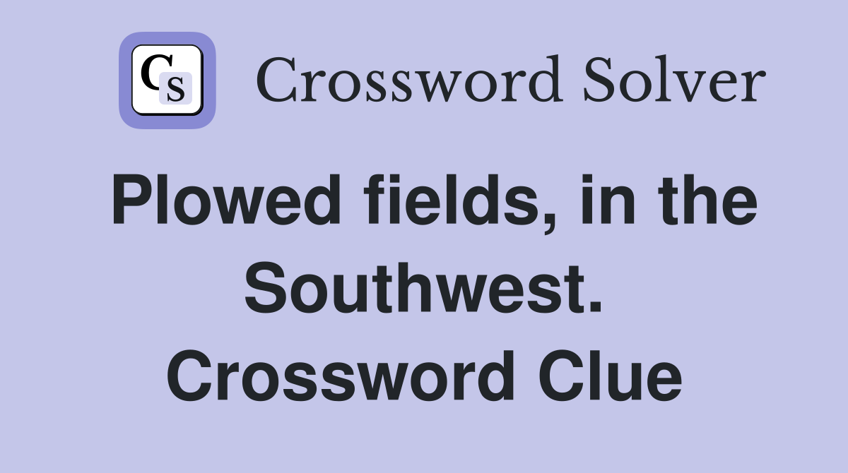 Plowed fields, in the Southwest. Crossword Clue