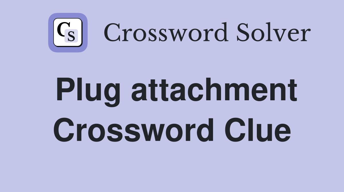 Plug attachment Crossword Clue