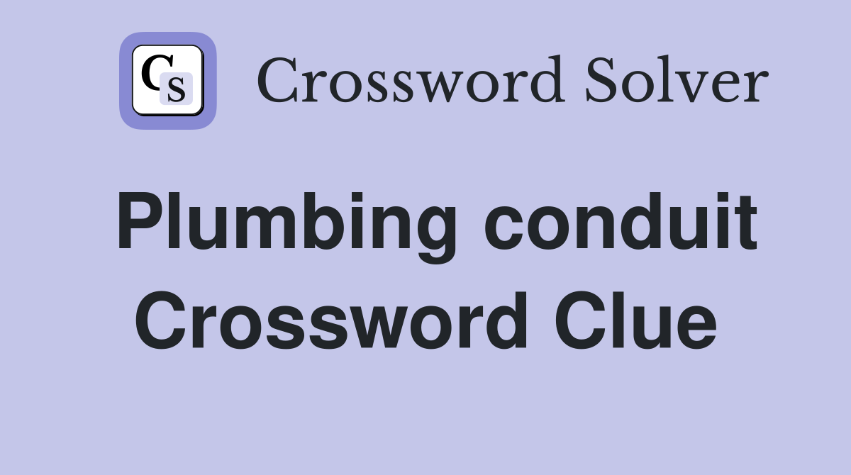 Plumbing conduit Crossword Clue