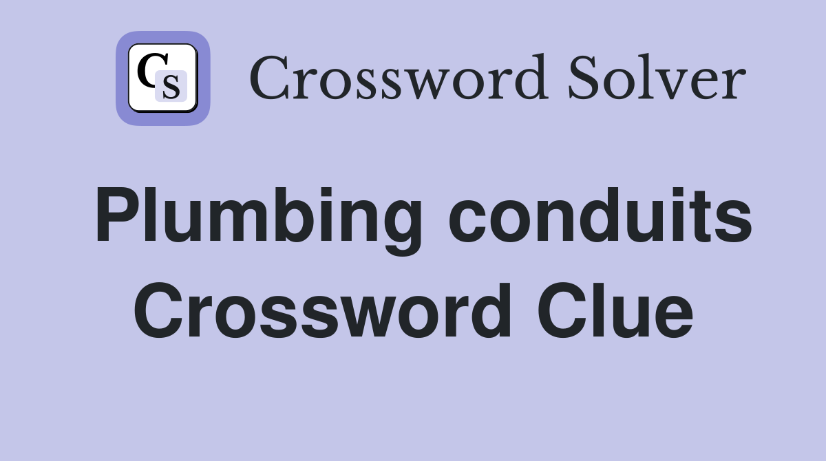 Plumbing conduits Crossword Clue